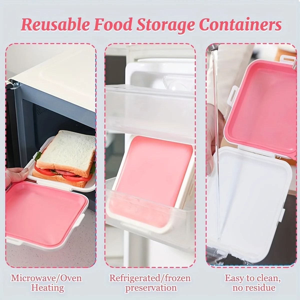 Silicone Sandwich Storage Box for Lunch Travel Snacks