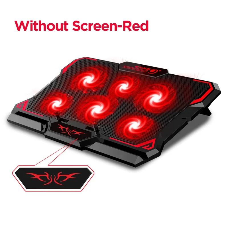 COOLCOLD Gaming Laptop Cooling Pad Six Fan Laptop Cooler Stand with LED Display