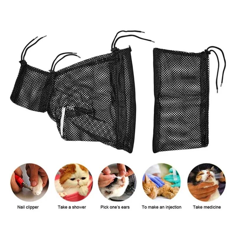 Cat Grooming Shower Bag with Adjustable Anti Scratching Design