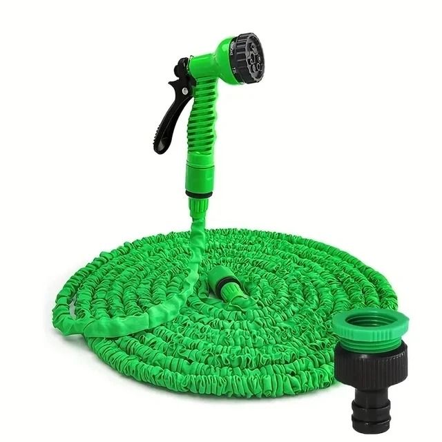 Expandable Garden Hose with High-Pressure Spray Nozzle and 7 Functions