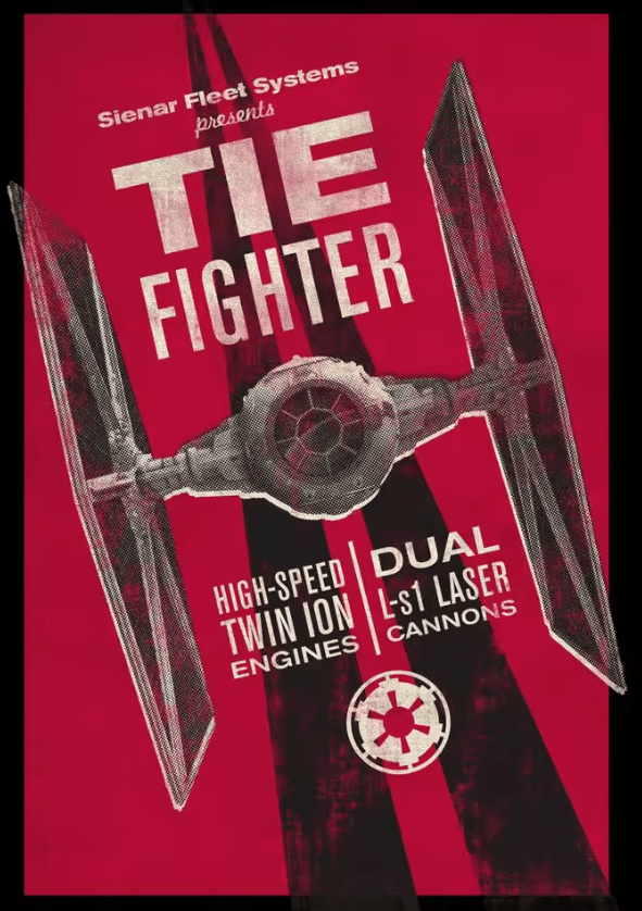 Galactic Propaganda Tatooine Canvas Poster – Retro Space Movie Wall Art