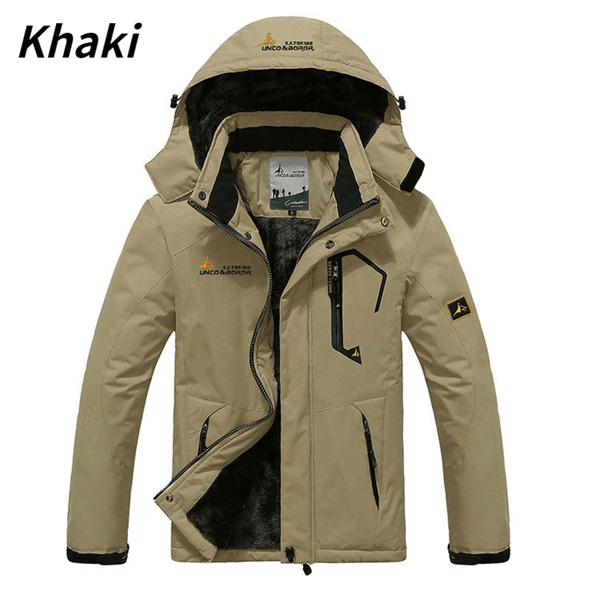 Mens Winter Parka Jacket Thick Warm Windproof Hooded Coat with Fur Lining