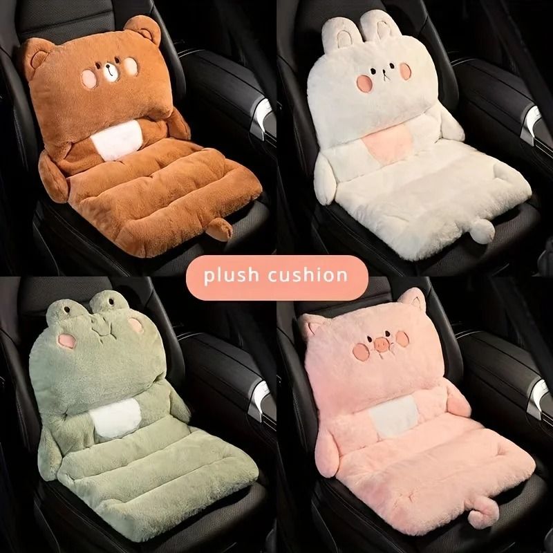 Plush Cartoon Car Seat Cushion Soft Warm Chair Pad for Car and Home