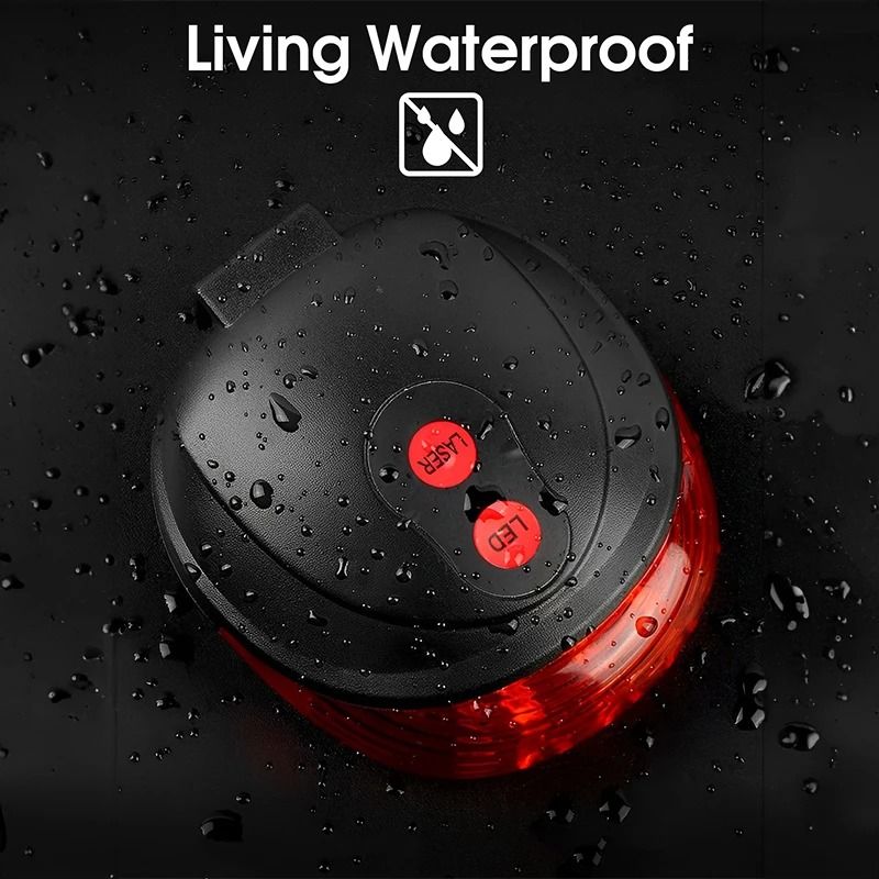 Bike LED Tail Light Laser Waterproof Bicycle Safety Warning Rear Light