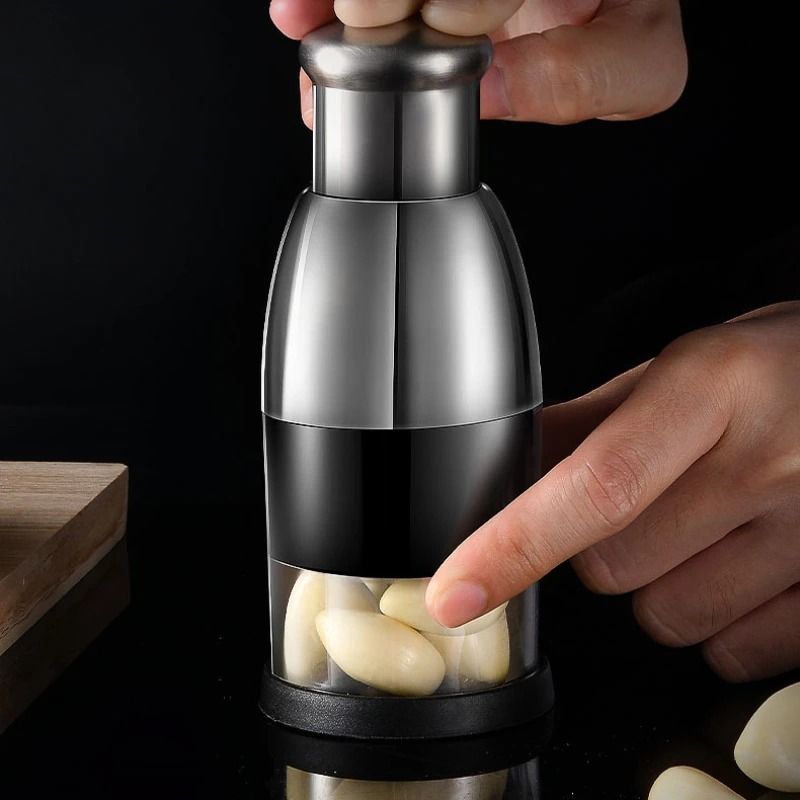 Stainless Steel Garlic Masher Manual Press Kitchen Chopper Tool