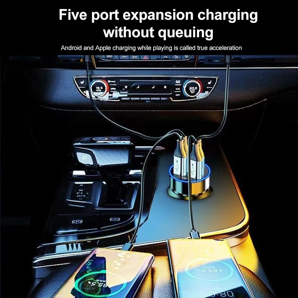 High Power Car Charger with Digital Display PD and QC 3.0 Fast Charge