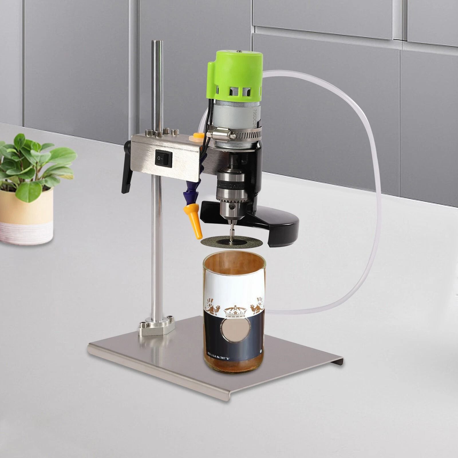 Glass Bottle Cutter Electric Machine with 3 Saw Blades