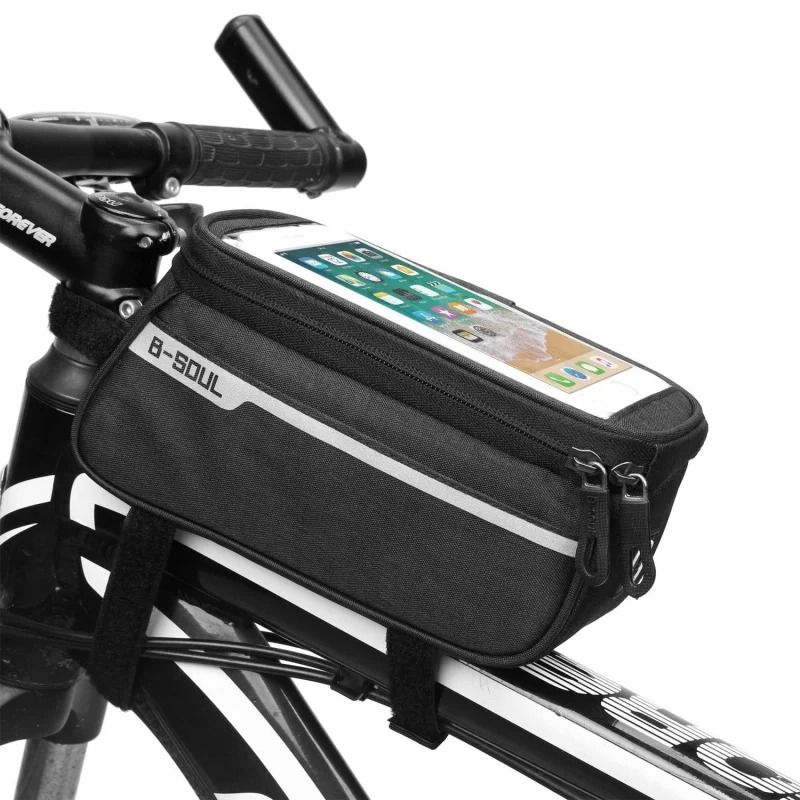 Waterproof Bicycle Front Frame Bag with Touch Screen Phone Pouch