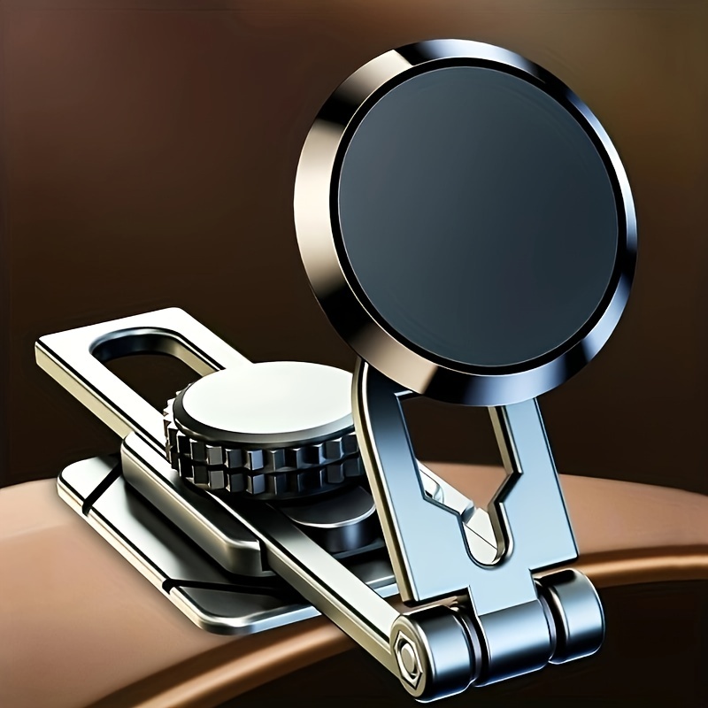 All Metal Magnetic Suction Car Phone Holder, Strong Magnetic Mobile Holder, Auto Dashboard and Air Vent Mount