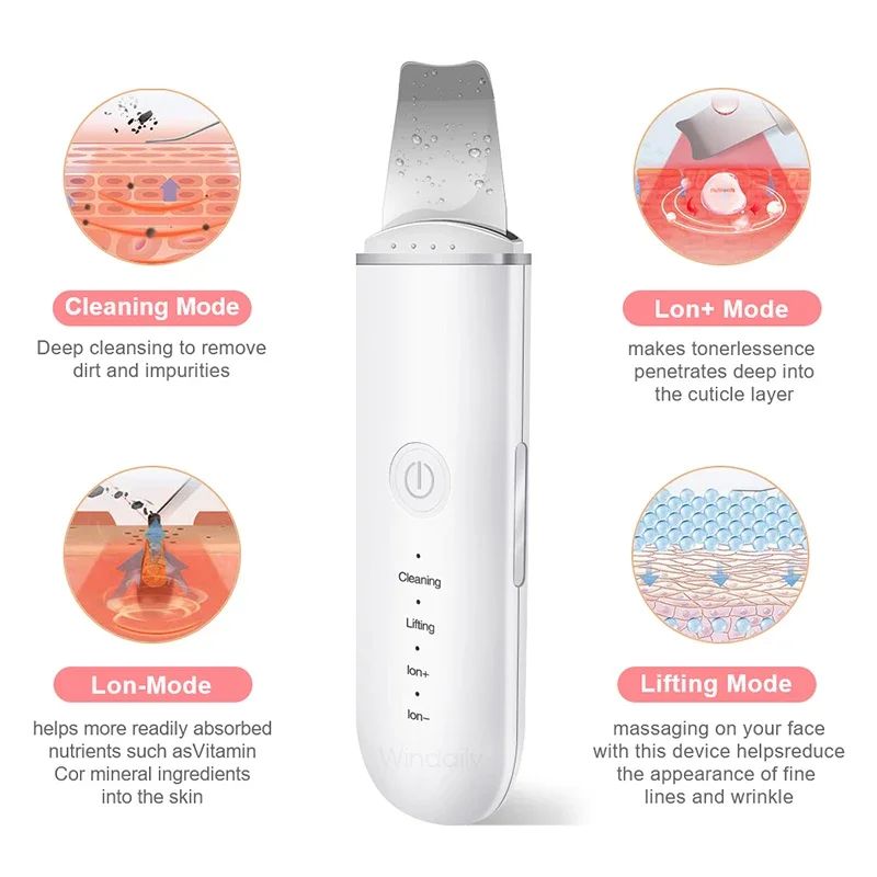 RadiantGlow Ultrasonic Skin Scrubber Blackhead Remover & Deep Pore Cleanser