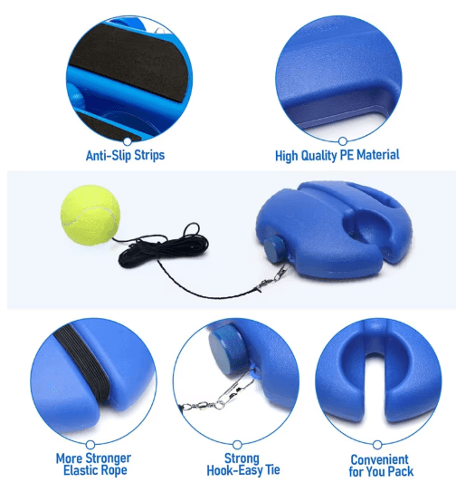 Solo Tennis Trainer Rebound Ball Self Practice Training Tool with Elastic String