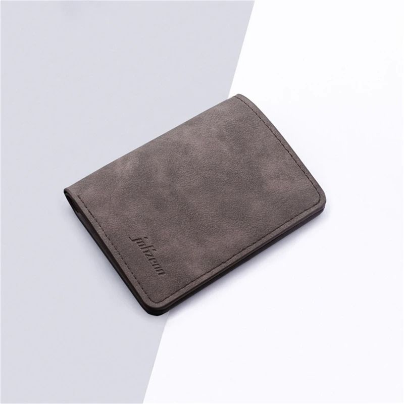 Mini Thin Vertical Wallet – Slim PU Leather Card Holder & Coin Pouch