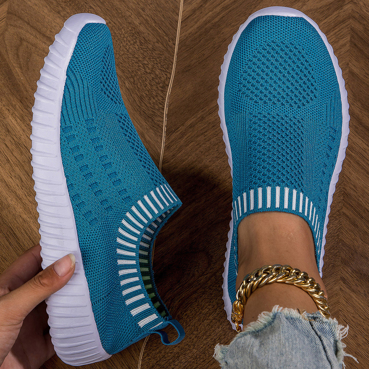Lightweight Mesh Low Top Shoes, Women's Casual Lace Up Sneakers