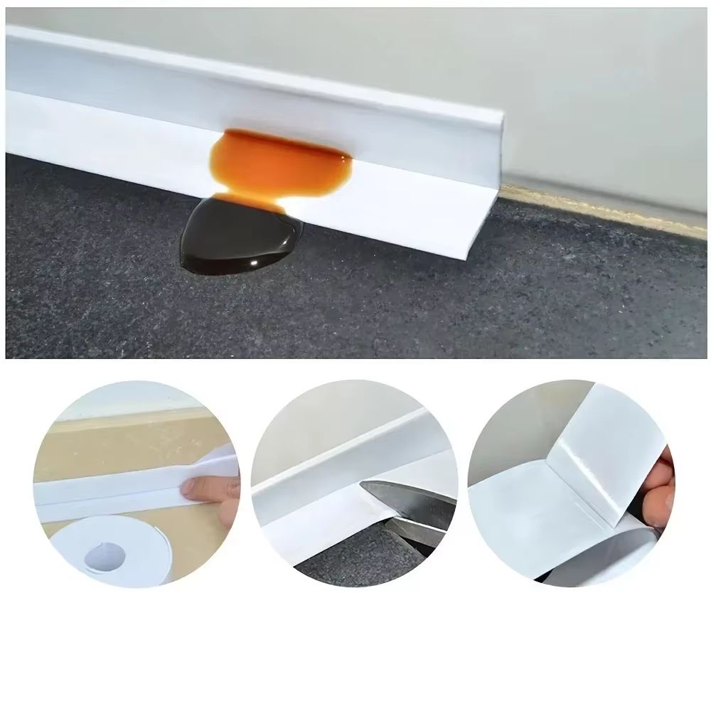 PVC Waterproof Sealing Tape 3.28 ft / 10.50 ft – Self-Adhesive Bathroom Sink, Shower and Bathtub Seal Strip