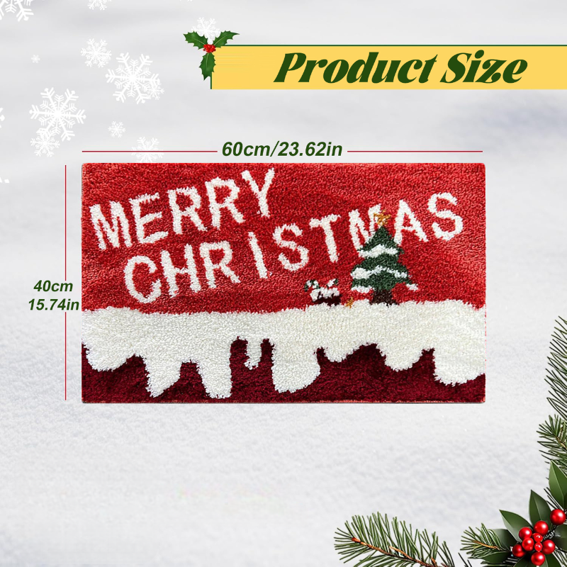Merry Christmas Door Mat, Santa Claus Carpet, Outdoor Decorations for Home, Navidad Xmas Ornament, Holiday Festival New