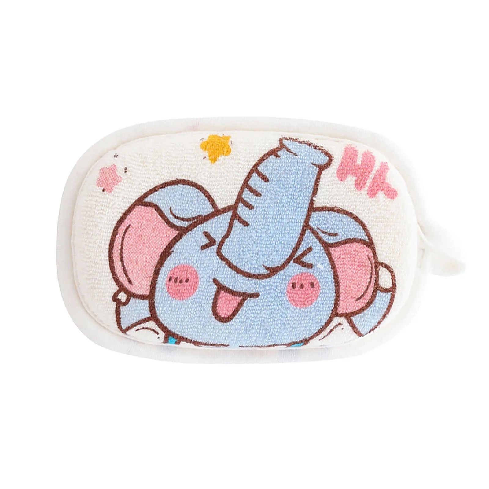 Cute Elephant Baby Bath Sponge Soft Cartoon Shower Brush Gentle Infant Bath Towel