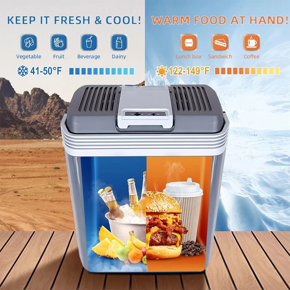 25L 845 oz Car Refrigerator with Handle