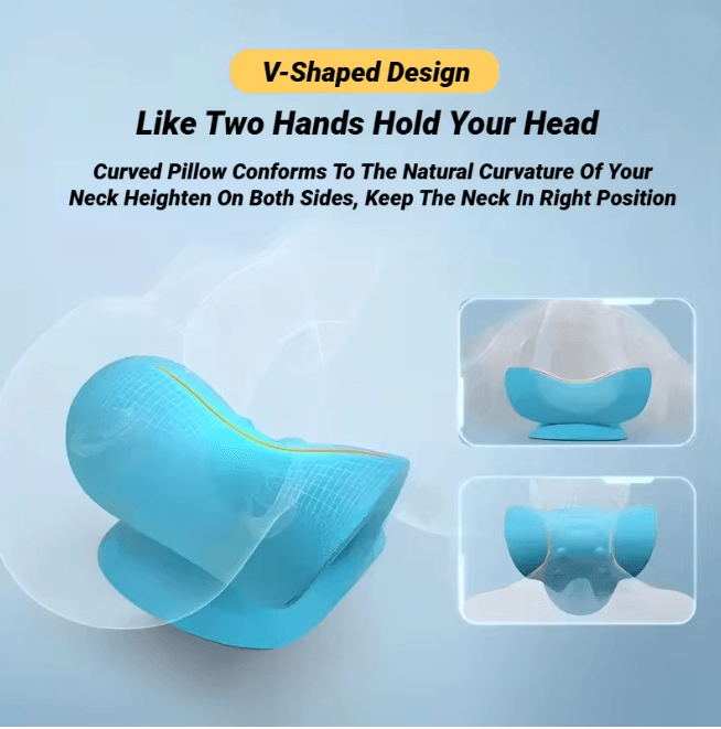Neck Shoulder Stretcher Cervical Spine Relaxer Pain Relief Massage Pillow