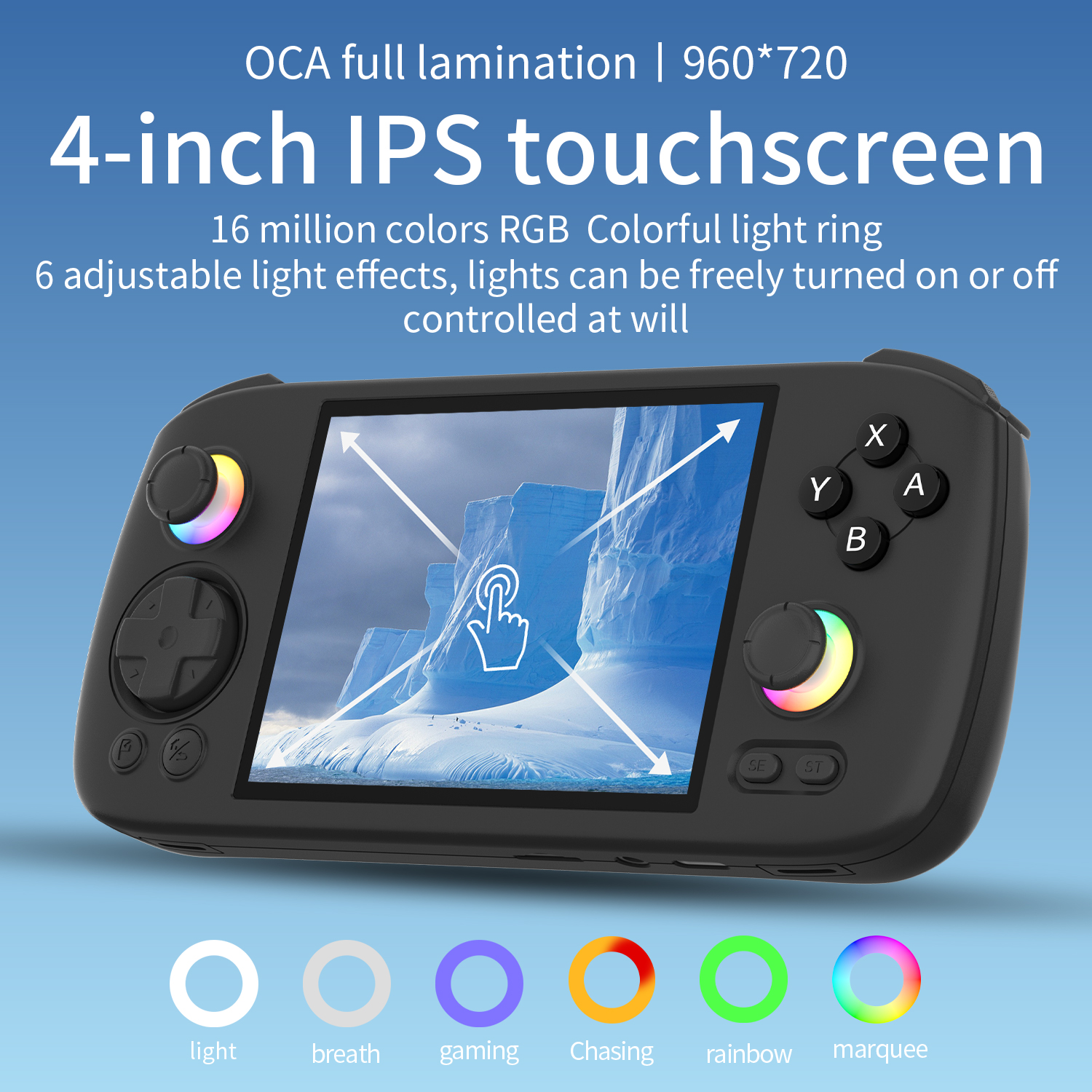 Handheld Game Console, IPS Multi-touch Screen, Android, Hall Joy stick, Hall Trigger, Video Game System