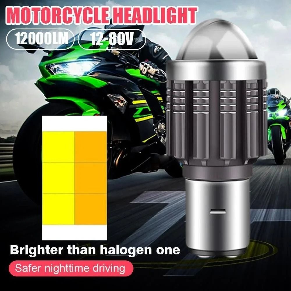 High-Performance BA20D H6 LED Motorcycle Headlight | Professional Hi/Lo Beam Spot Light for Motorbike Headlamps