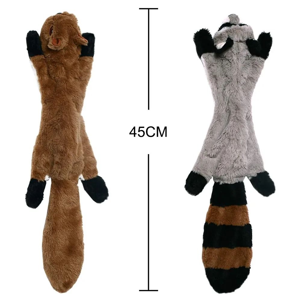 Mess-Free Stuffingless Plush Squeaky Dog Toy