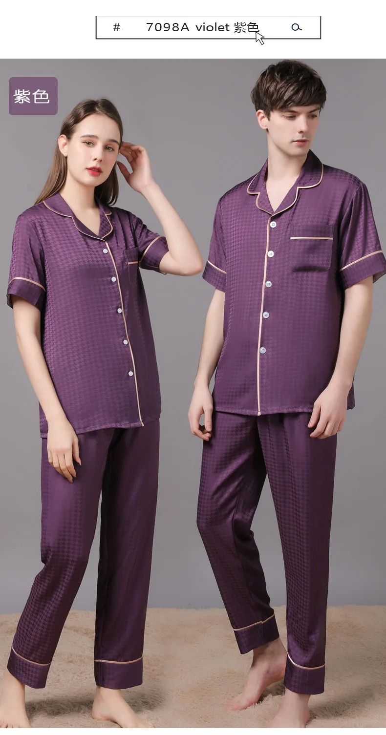 Midnight Silk Luxe Summer Couples Set