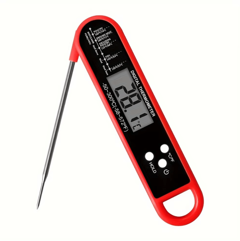 GrillMaster Pro Digital Instant Read Meat Thermometer with Waterproof Backlit Display