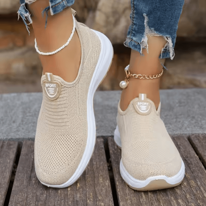 Womens Breathable Slip-On Sneakers – Lightweight Casual Sports and Tennis Loafers