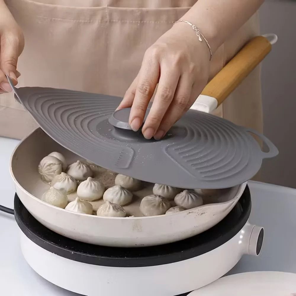 Universal Heat-Resistant Silicone Suction Lids and Microwave Splash Guard