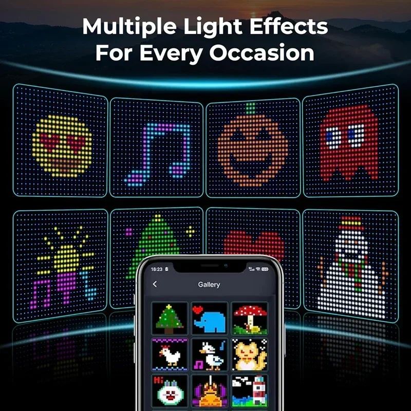 Smart LED Curtain Lights with App Control Music Sync Waterproof DIY Display Lights