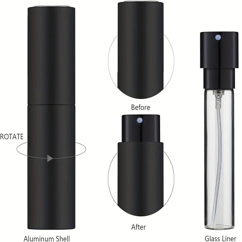 Refillable Travel Perfume Spray Bottle 10ml Portable Cologne Atomizer