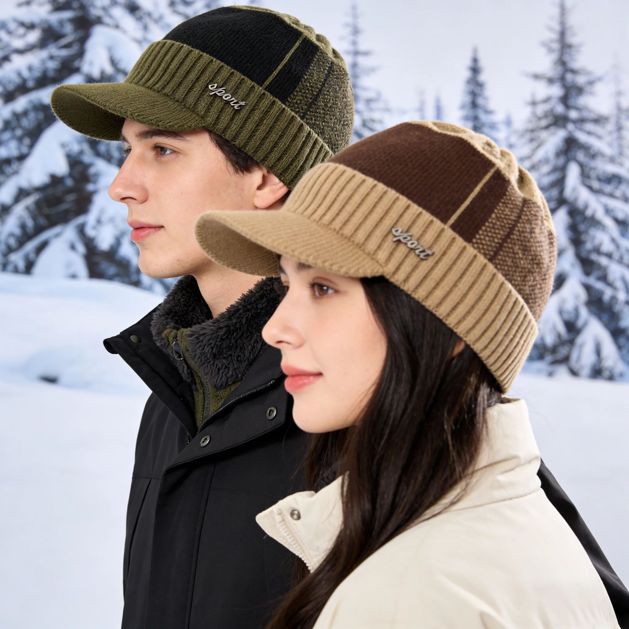 Fur Lined Winter Beanie Hat