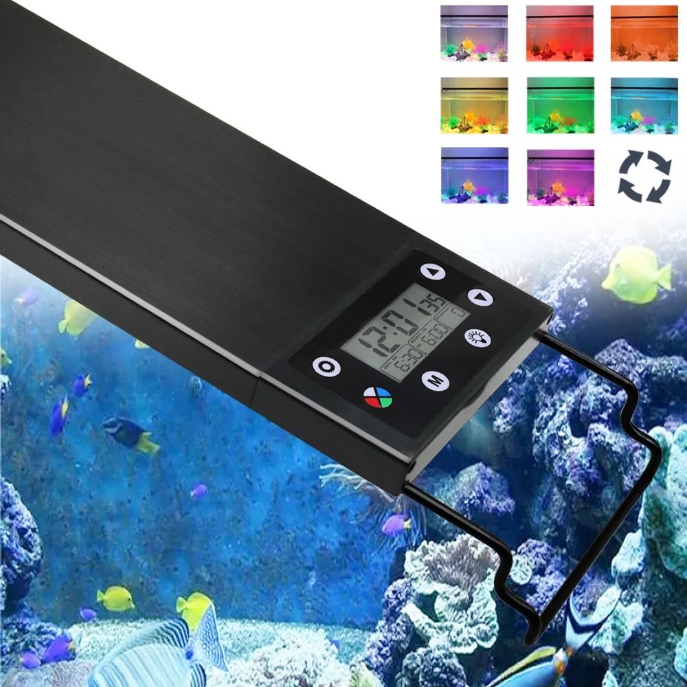 Full Spectrum Aquarium LED Light with Sunrise Sunset Cycle Waterproof Plant Growth Lamp