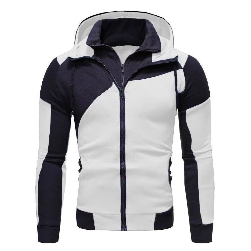 Urban Slim-Fit Fleece Bomber Jacket with Scarf-Style Stand Collar