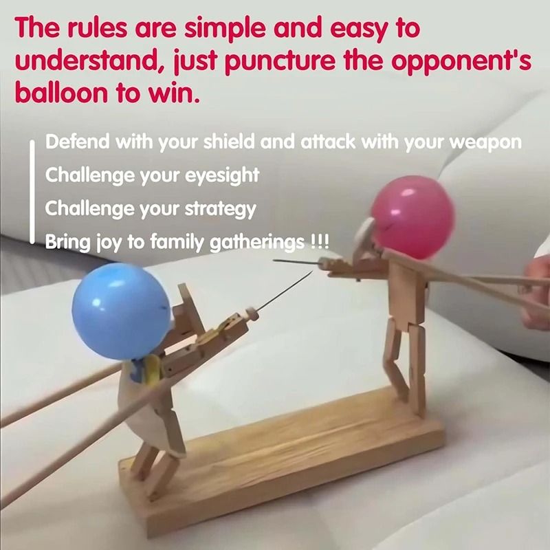 Double Battle Poke Balloon Interactive Family Game Toy