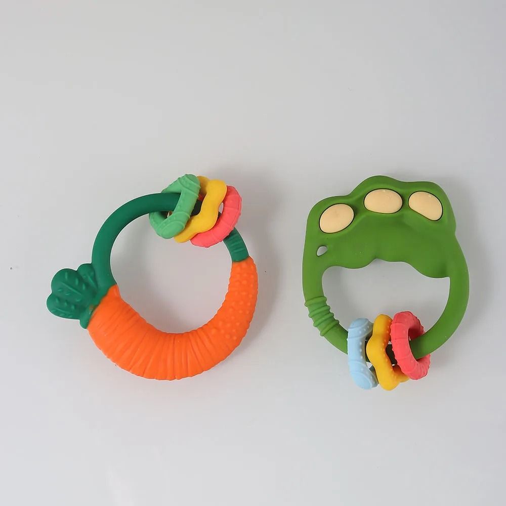 2025 Soft Silicone Carrot Teether – BPA-Free Teething Relief & Sensory Toy