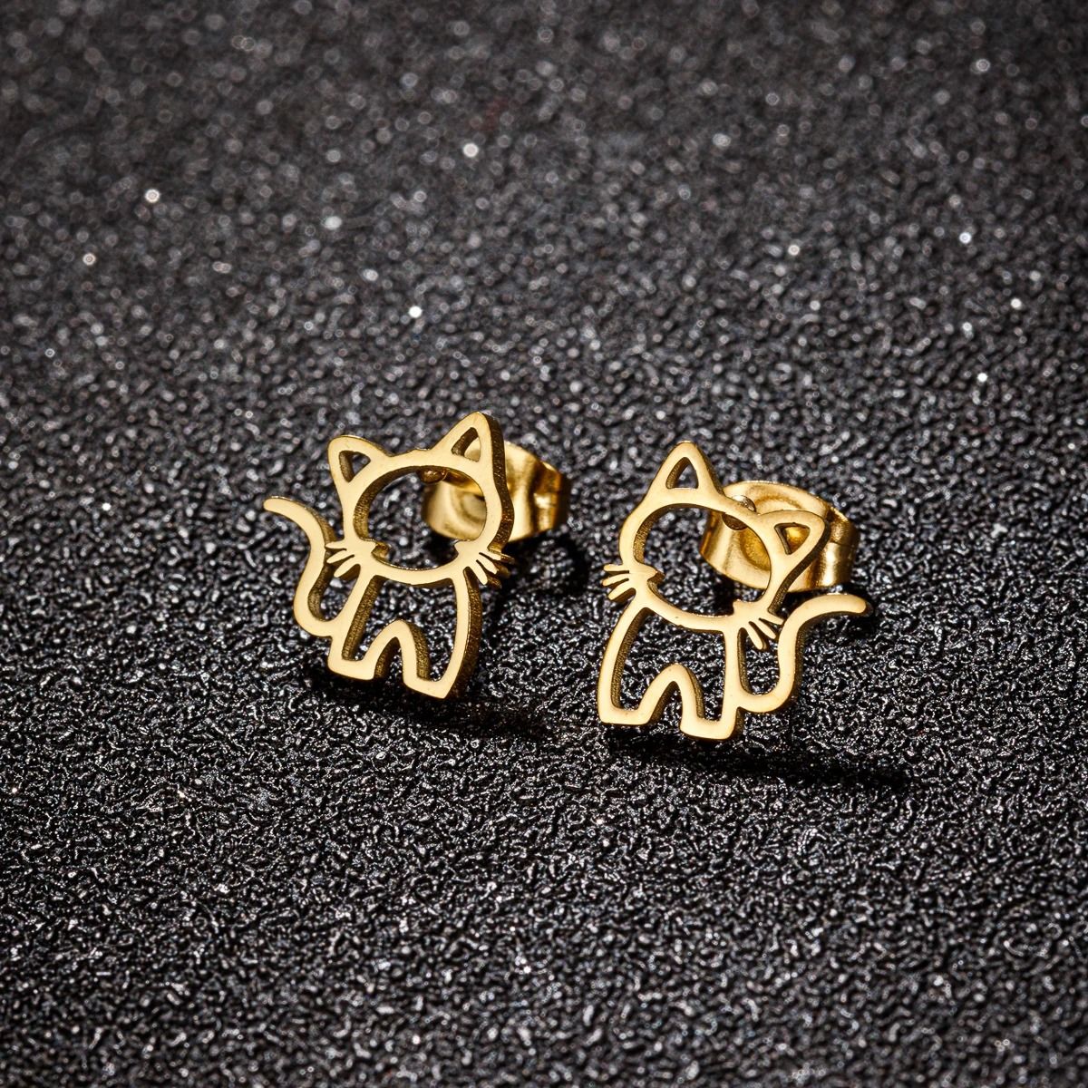 Cute Stainless Steel Stud Earrings