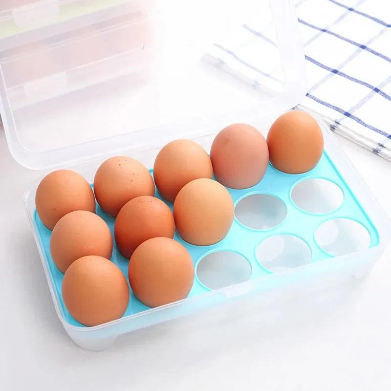 Premium Stackable Egg Storage Container with Lid – Shockproof Egg Holder for Fridge Organizer