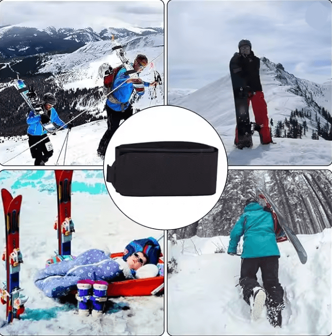 Adjustable Ski Fastener Straps with Protective Pads for Carrying Skis