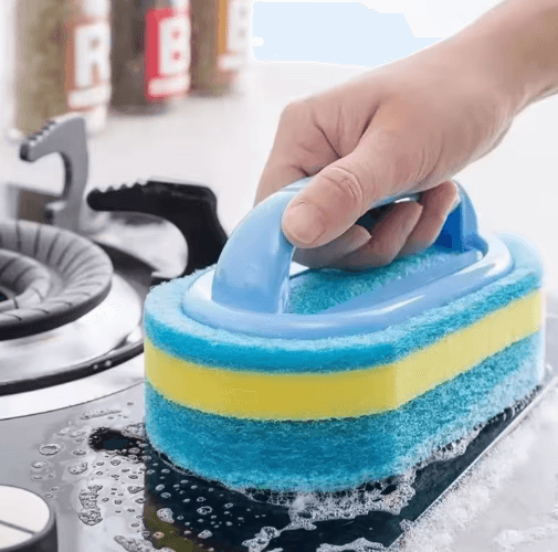 Magic Handle Multi-Surface Cleaning Sponge Brush Set