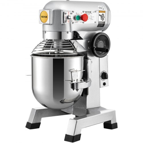 10Qt Commercial Mixer, 850W Heavy-Duty Stand Mixer with Stainless Steel Bowl, 3 Speeds & Dough Hook