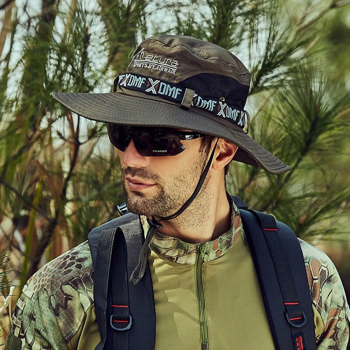 Outdoor fishing hat for men, sun protection brim, suitable for outdoor travel and sports
