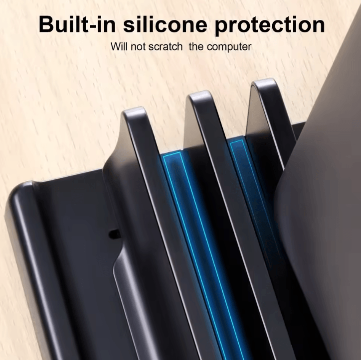Adjustable Vertical Laptop Stand Holder Space-Saving 4 in 1 Desktop Dock