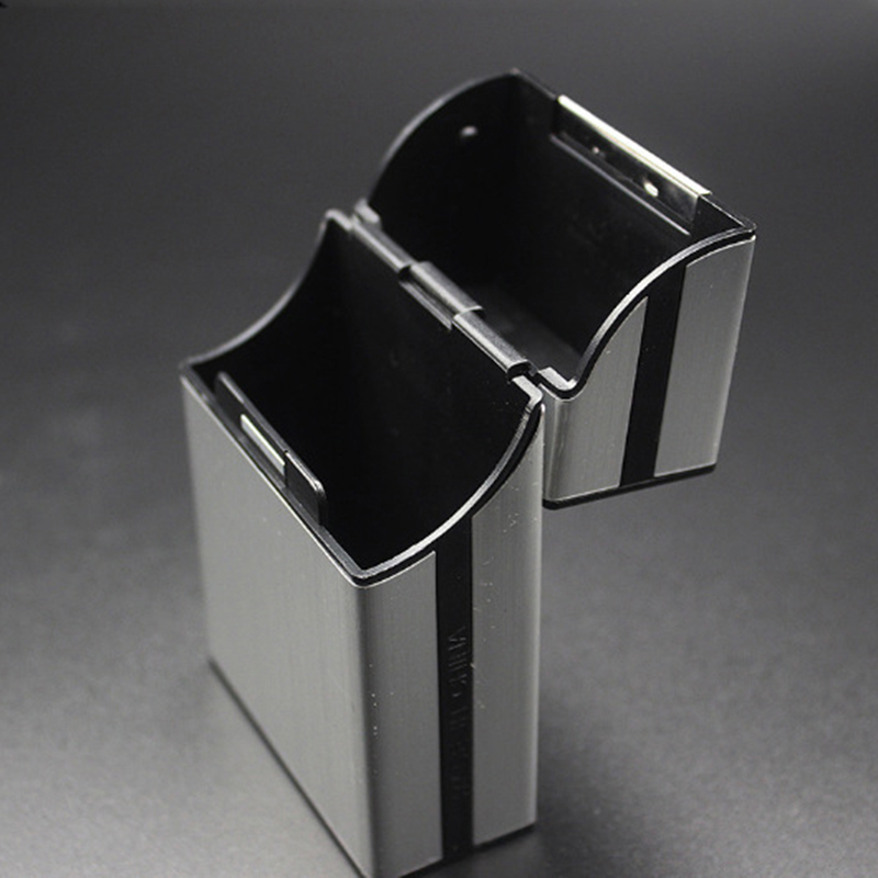 Premium Aluminum Alloy Metal Business Card Holder, Magnetic Button Name Card Case, Slim Pocket Storage Box for Men