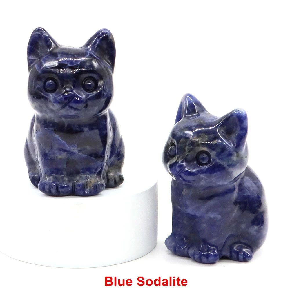Amethyst Crystal Cat Statue