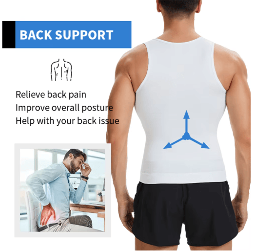 Compression Slimming V-Neck Shapewear Tank Tummy Control Muscle Base Layer