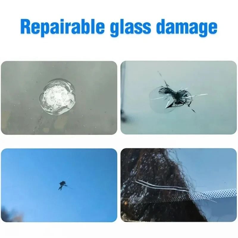 Car Windshield Crack Repair Kit Glass Curing Resin for DIY Chip and Scratch Restoration