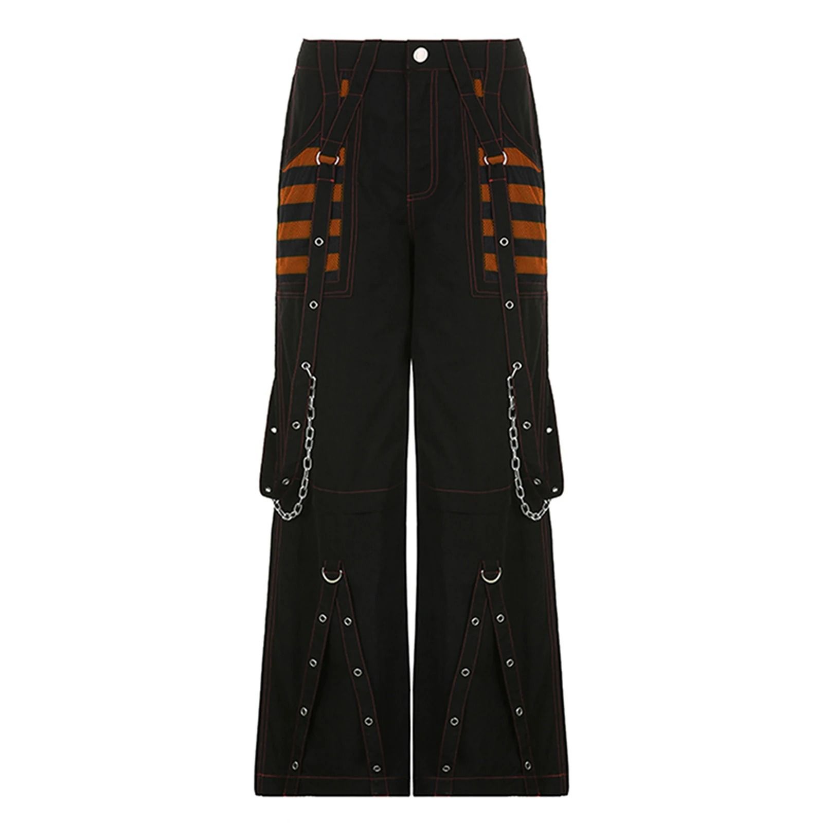 Womens Cargo Jeans Loose Fit Streetwear Denim Pants With Pockets