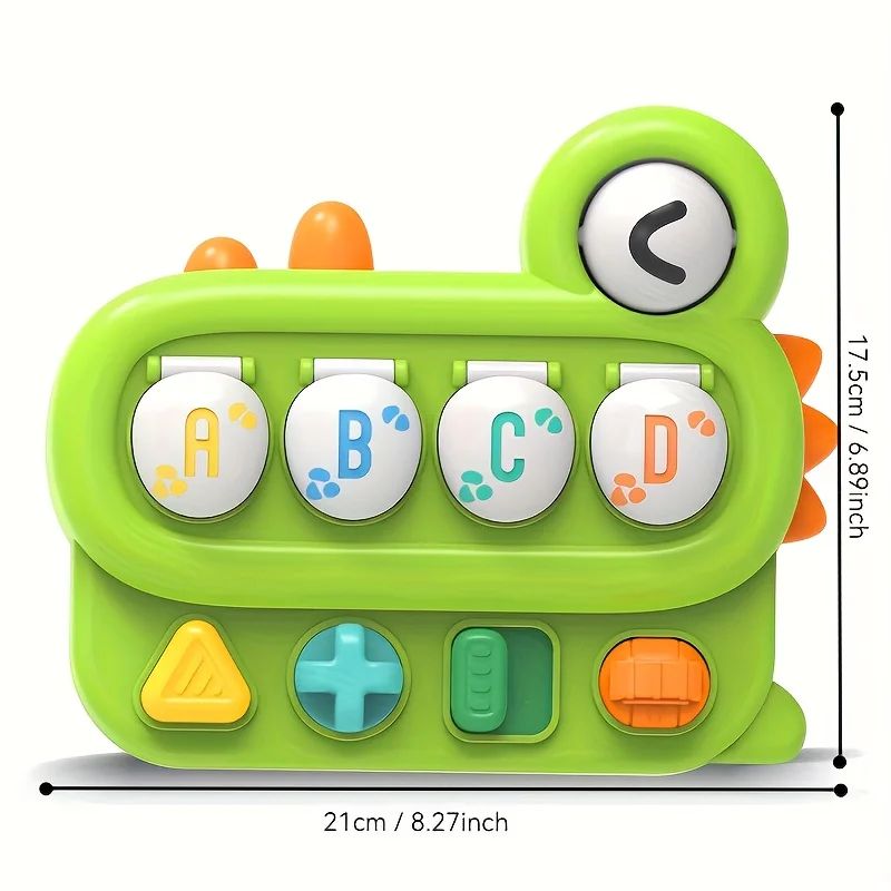 Dinosaur Press Toys for Toddlers 18 months + - ABS Sensory Popper Set for Early Learning, Fine Motor Play, CE Safe