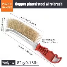 Steel Wire Roller Brush with Wooden Handle – Heavy-Duty Rust Removal & Grill Cleaner